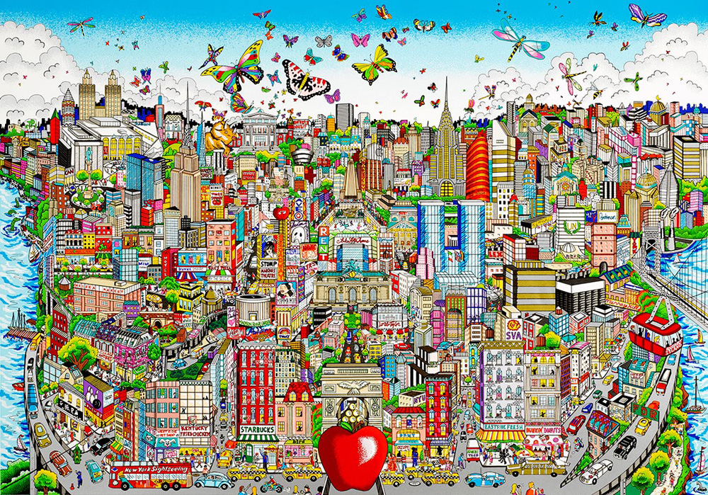 チャールズ・ファジーノの絵画作品　タイトルは、Come Fly With Me NY